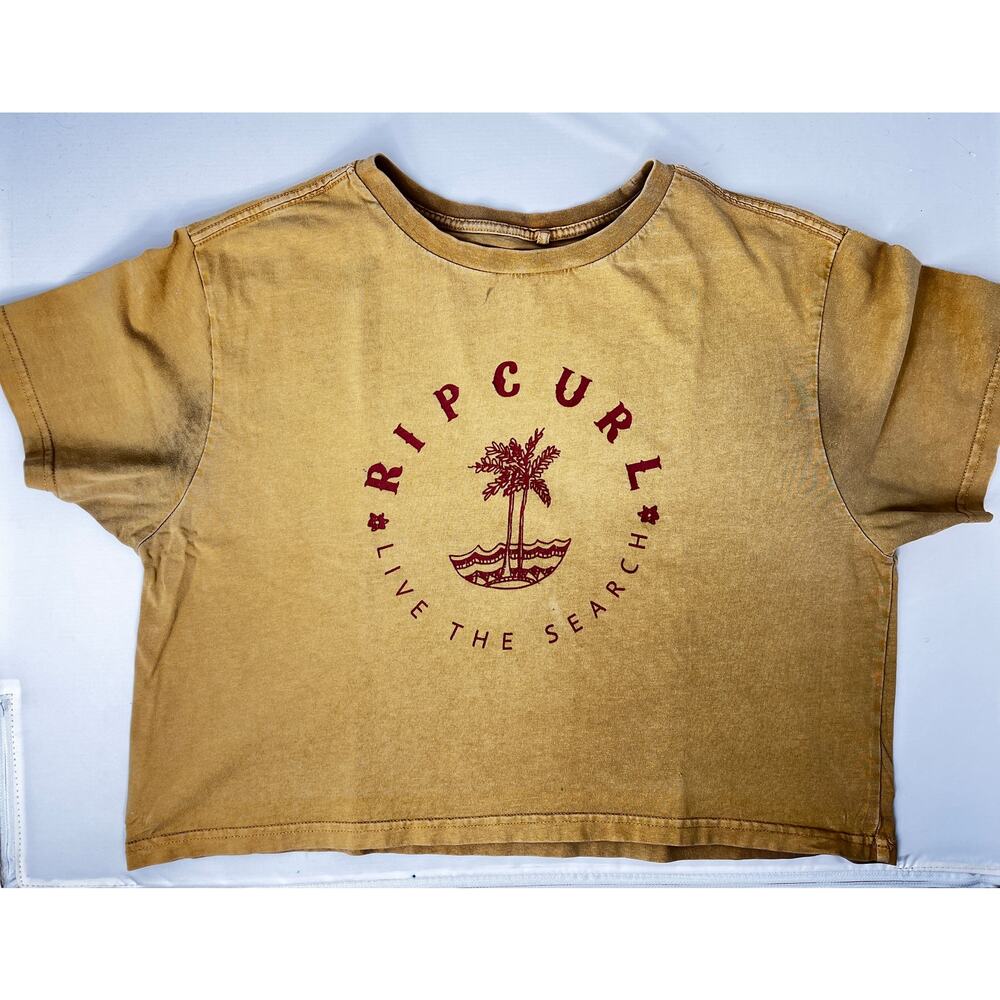 Ripcurl Crop Top Tshirt size Medium Pre-Owned in Fair condition with stains